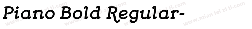 Piano Bold Regular字体转换